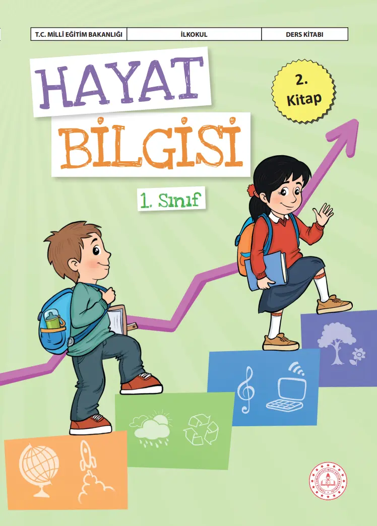 Hayat Bilgisi 1. Sınıf Ders Kitabı (2. Kitap) kapağı