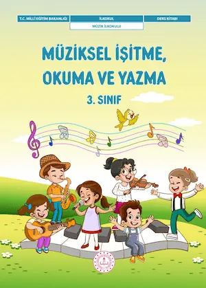 Müziksel İşitme, Okuma ve Yazma Dersi 3. Sınıf Ders Kitabı kapağı