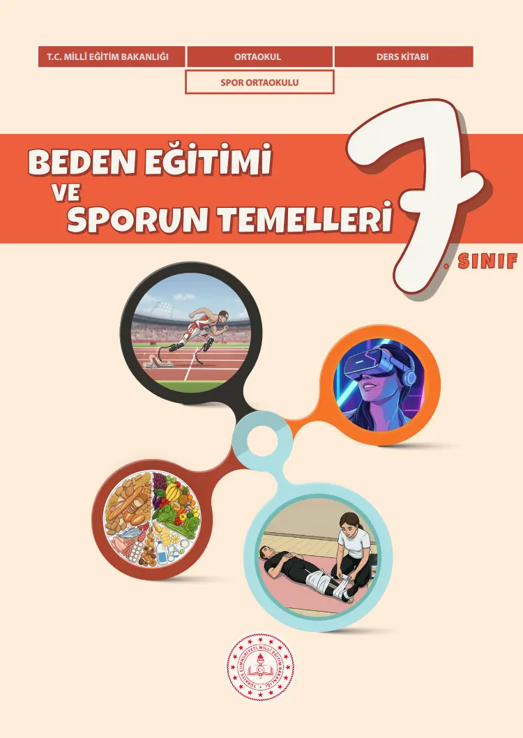 Beden Eğitimi ve Sporun Temelleri 7. Sınıf Ders Kitabı kapağı