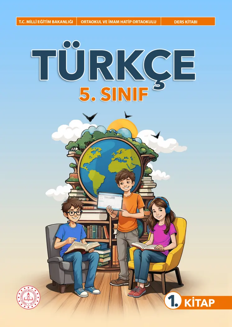 Türkçe 5. Sınıf Ders Kitabı (1. Kitap) kapağı