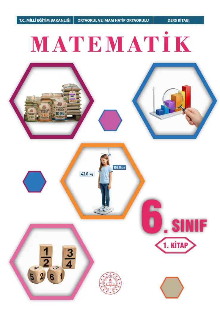 Matematik 6. Sınıf Ders Kitabı (1. Kitap) kapağı