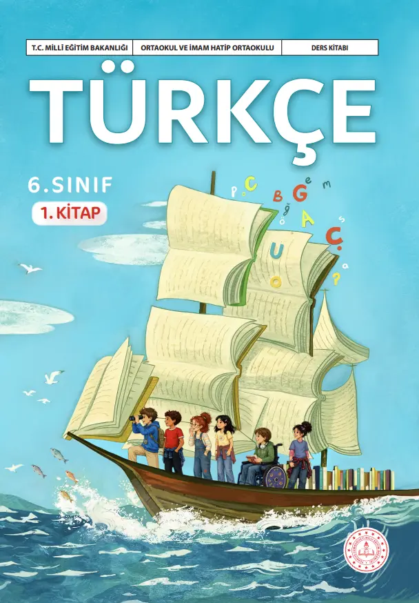 Türkçe 6. Sınıf Ders Kitabı (1. Kitap) kapağı